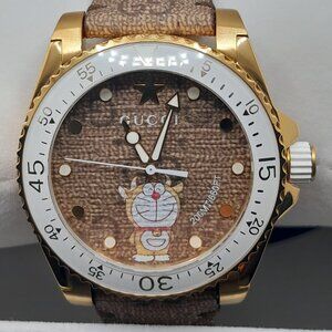 YA136334 Doraemon 50th Anniversary Collaboration with Gucci Dive Watch